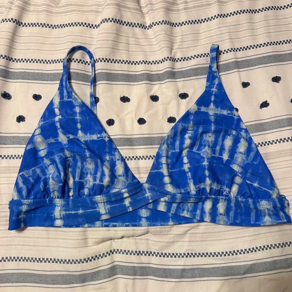 Aerie Bikini Top | Size XXL | Blue Tie Dye